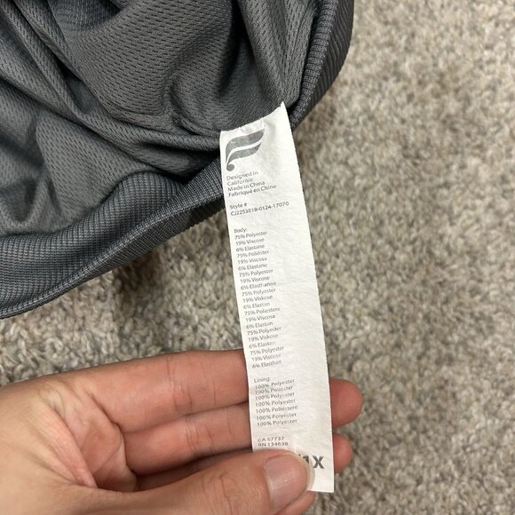 Fabletics The Foundation Women's XXL 1X Full Zip Jacket Gray Performance - Picture 10 of 12